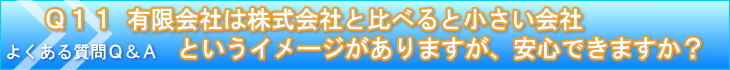 有限会社は株式会社と比べると小さい会社というイメージがありますが、安心できますか?