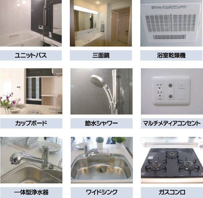 千葉登戸レジデンスの物件仕様、一覧